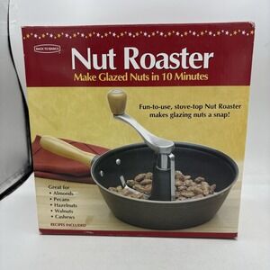 Back To Basics Stovetop Nut Roaster Glazed PC17557 w Manual Box 2007